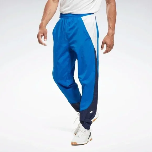 Reebok HT1687 Training Woven Performance Joggers Vector Blue ( M ) - Picture 1 of 5